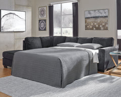 Diamond Furniture - Ashley Furniture - Altari Sectional - LAF 2-Piece Sectional with Chaise / Slate - 87213S2