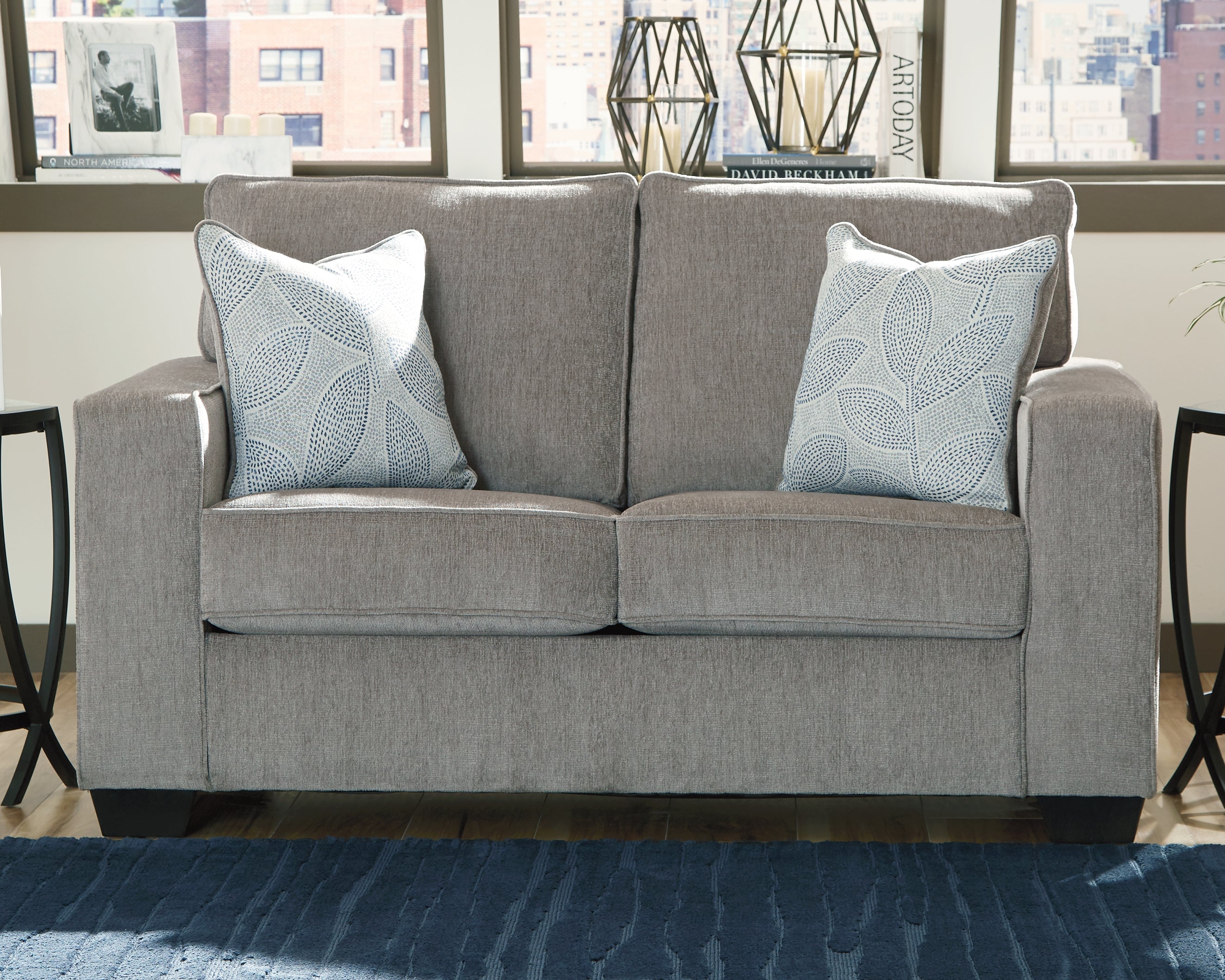 Diamond Furniture - Ashley Furniture - Altari Living Room - Loveseat / Alloy - 8721435