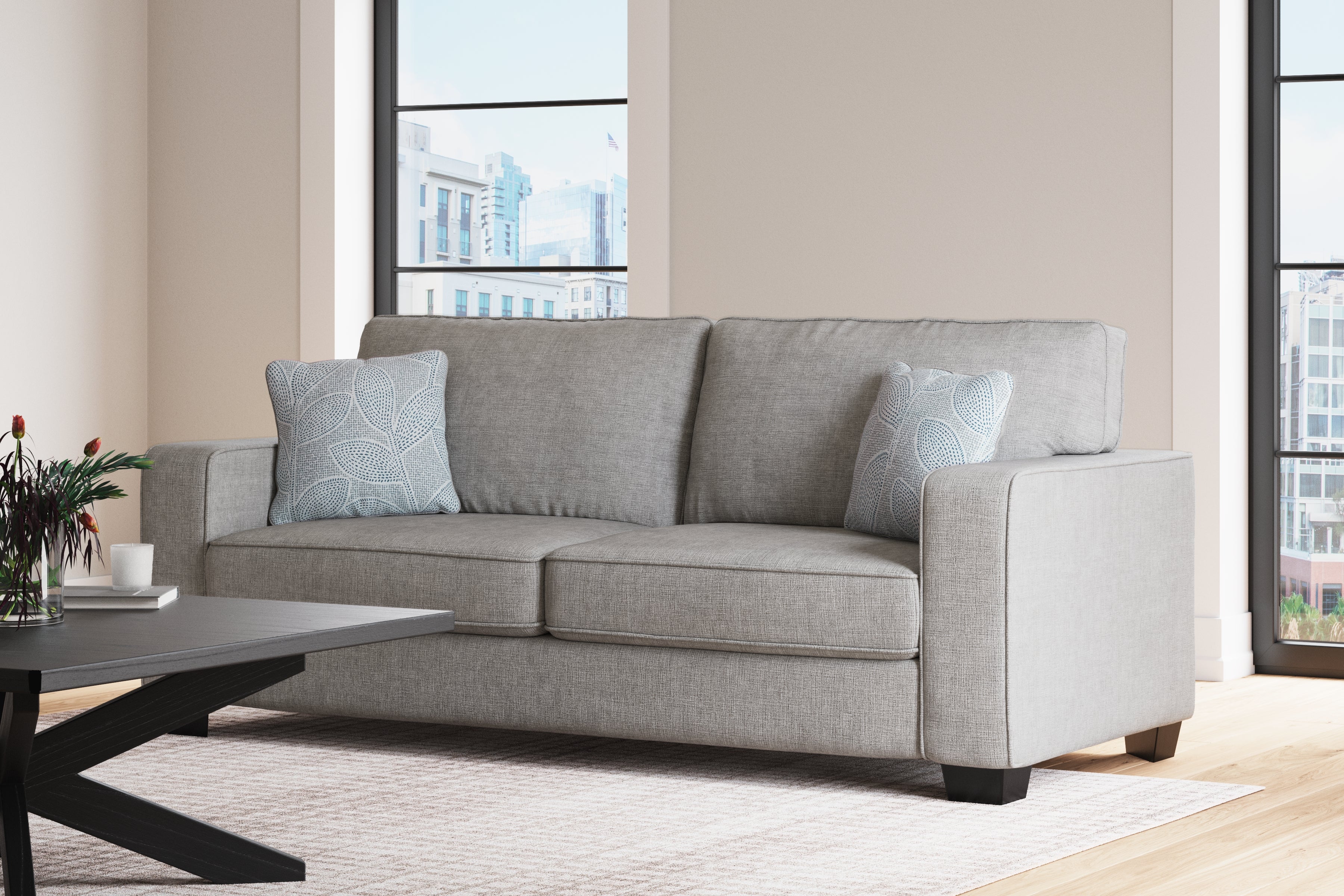 Diamond Furniture - Ashley Furniture - Altari Living Room - Sofa / Alloy - 8721438