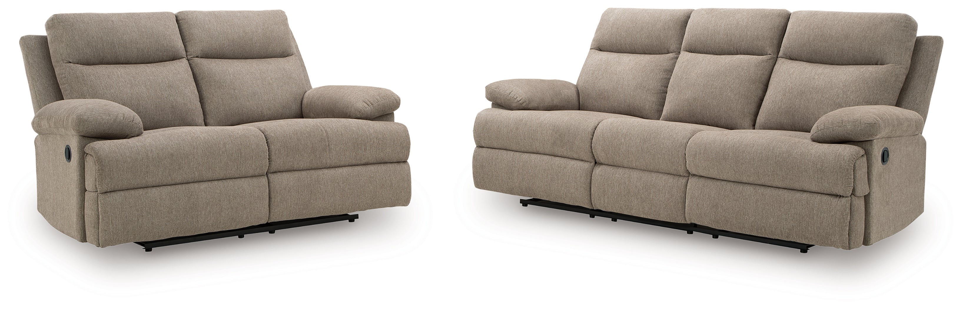 Diamond Furniture - Ashley Furniture - Side-Swipe Reclining Sofa and Loveseat - Reclining Sofa and Loveseat / Mocha - PC91405U1