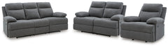 Diamond Furniture - Ashley Furniture - Side-Swipe Reclining Sofa, Loveseat and Recliner - Reclining Sofa, Loveseat and Recliner - PC91406U2