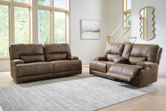 Diamond Furniture - Ashley Furniture - Beckley Place Power Reclining Sofa and Loveseat - Power Reclining Sofa and Loveseat - PC91802U1