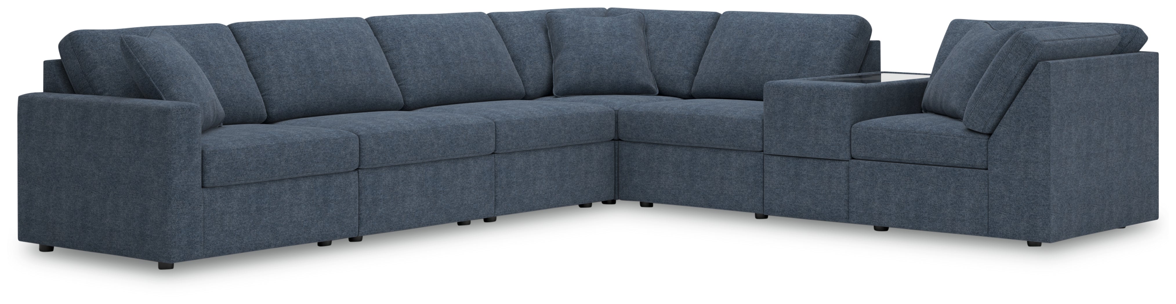 Diamond Furniture - Ashley Furniture - Modmax 7-Piece Sectional - RAF 7-Piece Sectional / Ink - 92101S33