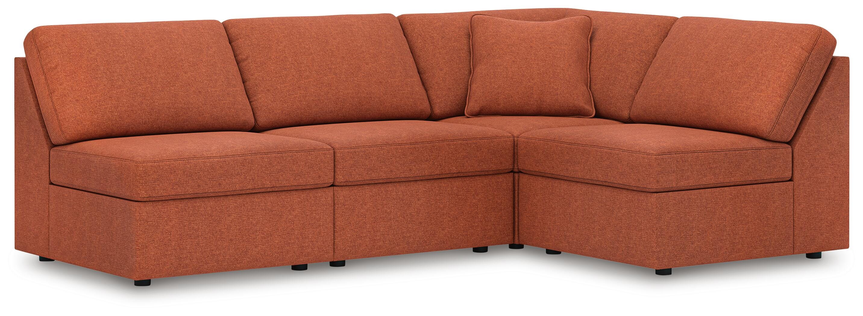 Diamond Furniture - Ashley Furniture - Modmax 4-Piece Sectional - 4-Piece Sectional / Spice - 92102S71
