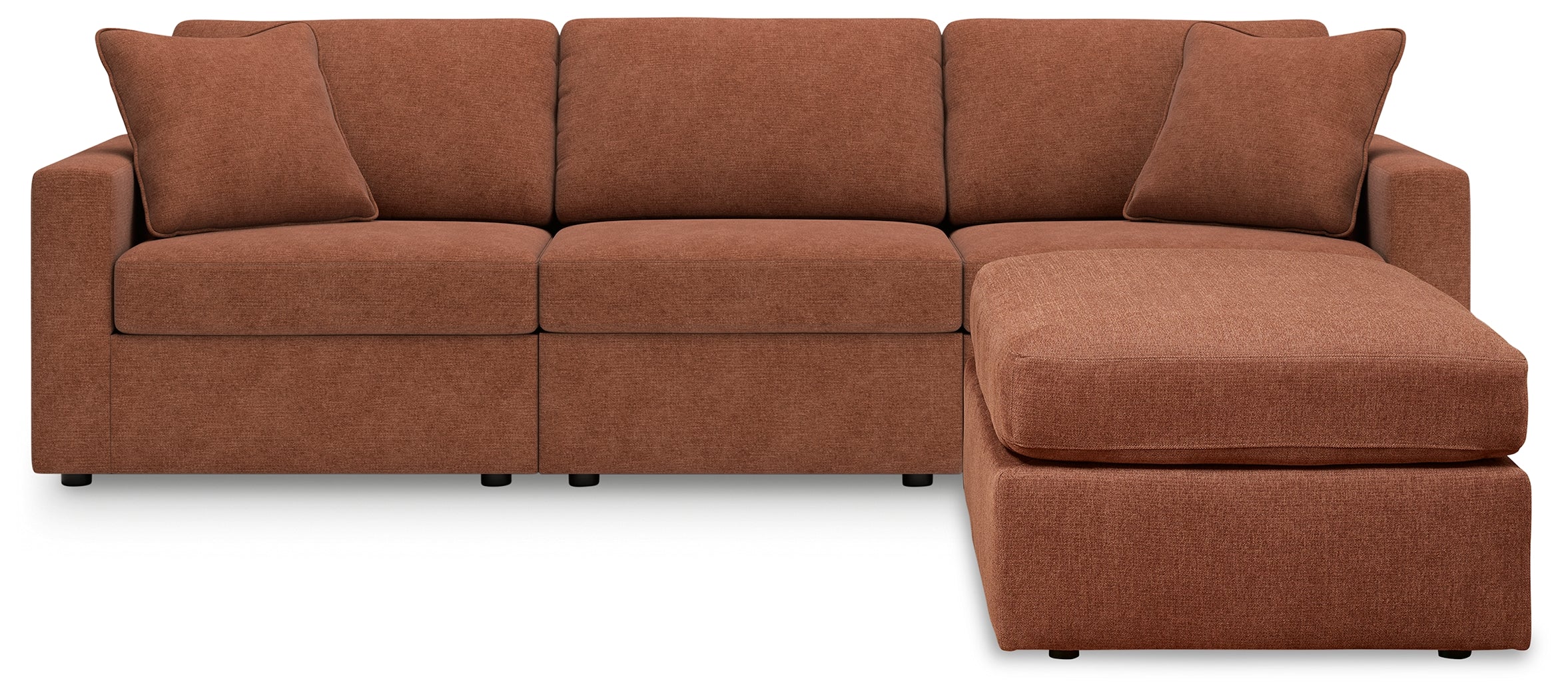 Diamond Furniture - Ashley Furniture - Modmax 3-Piece Sectional and Ottoman - 3-Piece Sectional and Ottoman / Spice - 92102U4