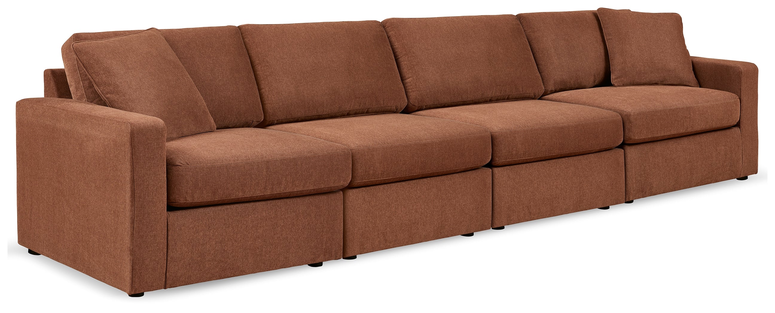 Diamond Furniture - Ashley Furniture - Modmax Sectional - RAF 4-Piece Sectional / Spice - 92102S10
