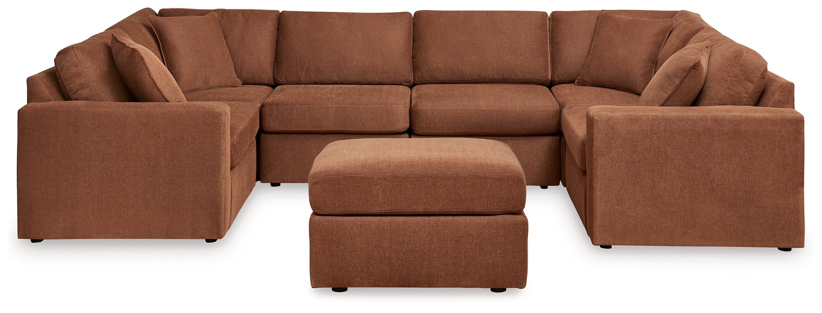 Diamond Furniture - Ashley Furniture - Modmax 6-Piece Sectional and Ottoman - 6-Piece Sectional and Ottoman / Spice - 92102U18