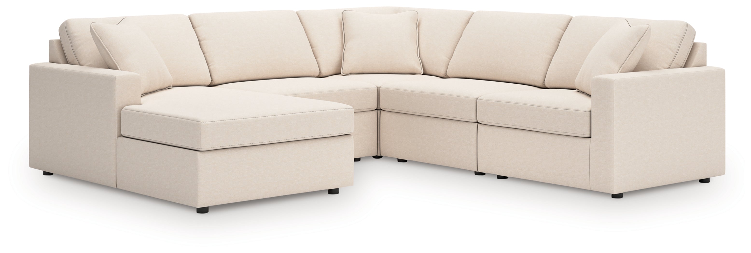 Diamond Furniture - Ashley Furniture - Modmax 5-Piece Sectional with Chaise - RAF 5-Piece Sectional with Chaise / Oyster - 92103S67