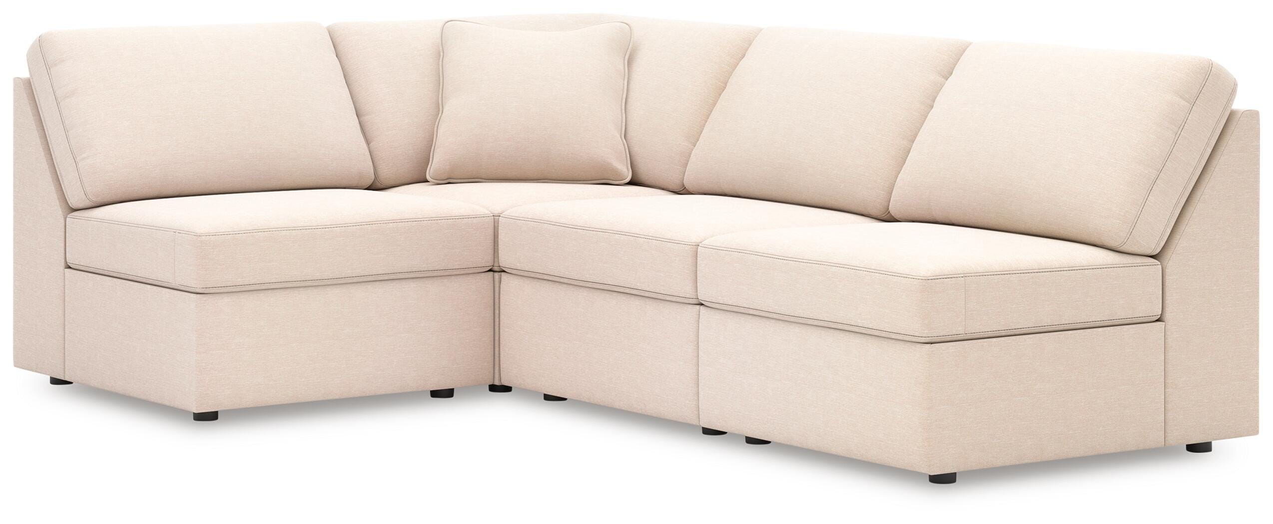 Diamond Furniture - Ashley Furniture - Modmax 4-Piece Sectional - 4-Piece Sectional / Oyster - 92103S71