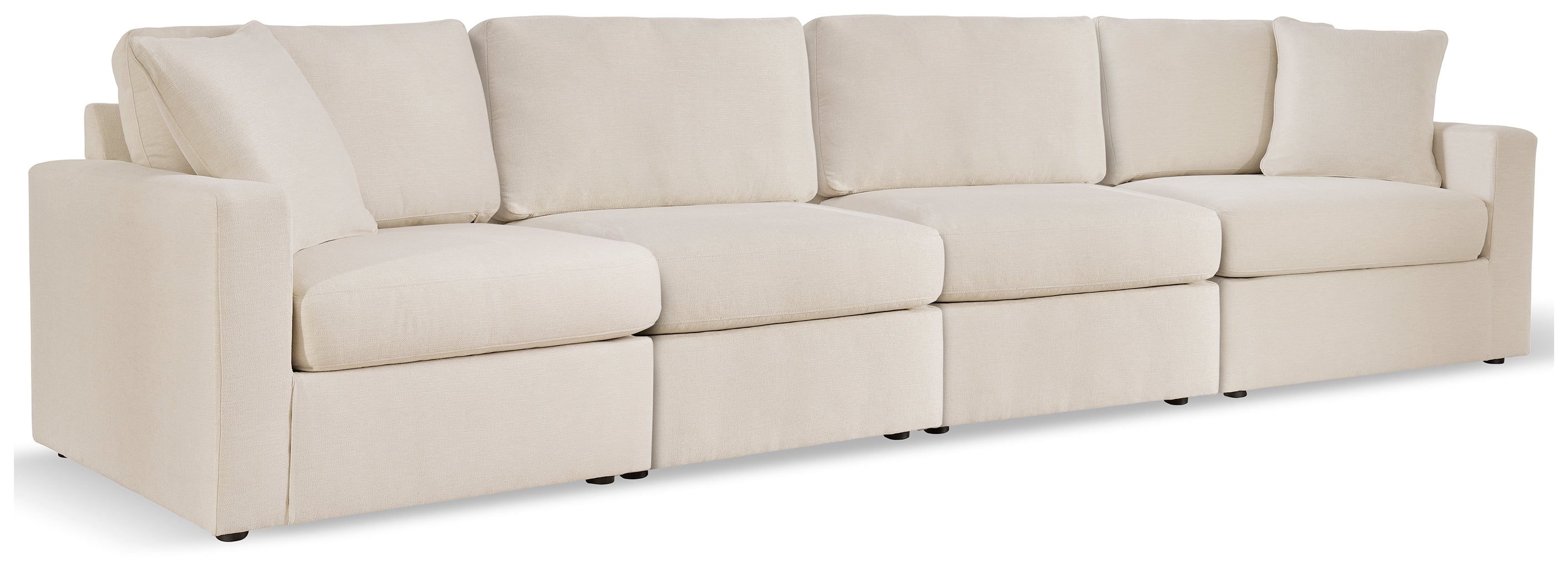 Diamond Furniture - Ashley Furniture - Modmax Sectional - RAF 4-Piece Sectional / Oyster - 92103S10
