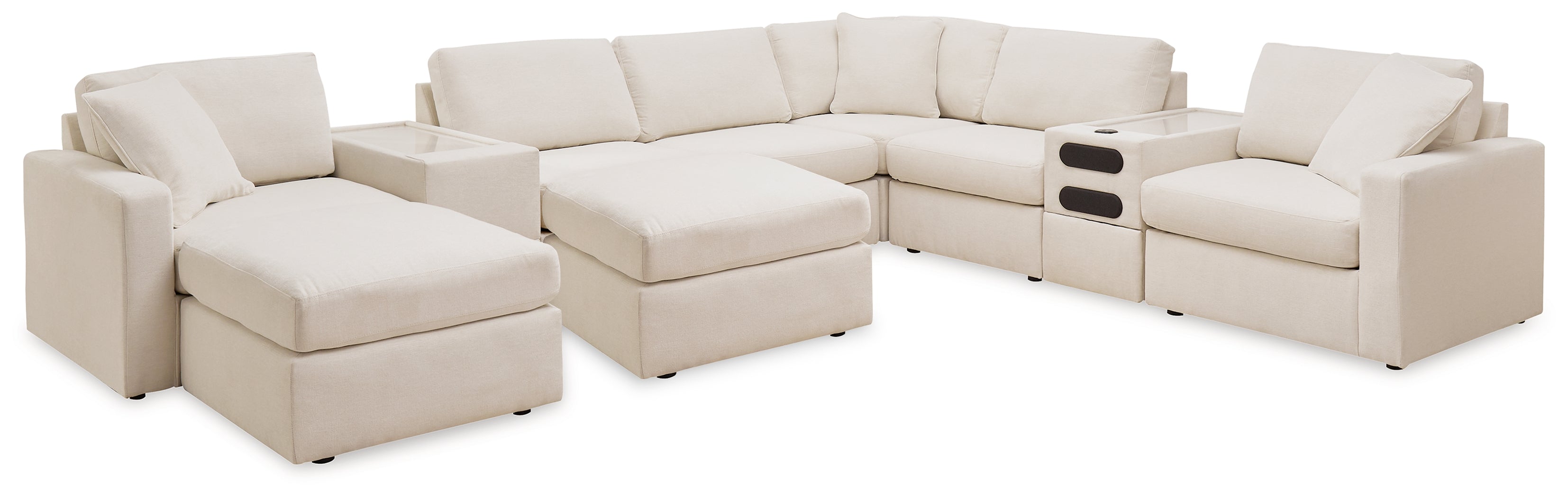 Diamond Furniture - Ashley Furniture - Modmax 8-Piece Sectional and 2 Ottomans - 8-Piece Sectional and 2 Ottomans / Oyster - 92103U13