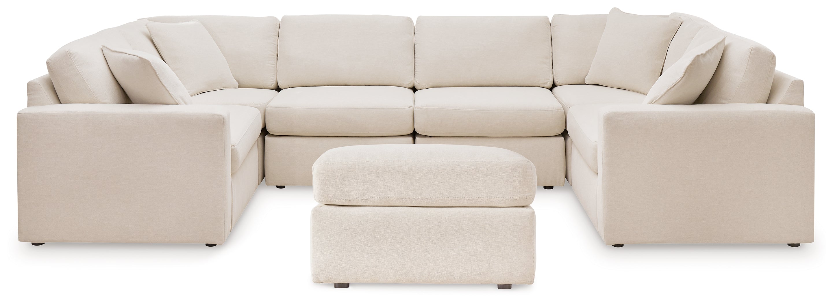 Diamond Furniture - Ashley Furniture - Modmax 6-Piece Sectional and Ottoman - 6-Piece Sectional and Ottoman / Oyster - 92103U18