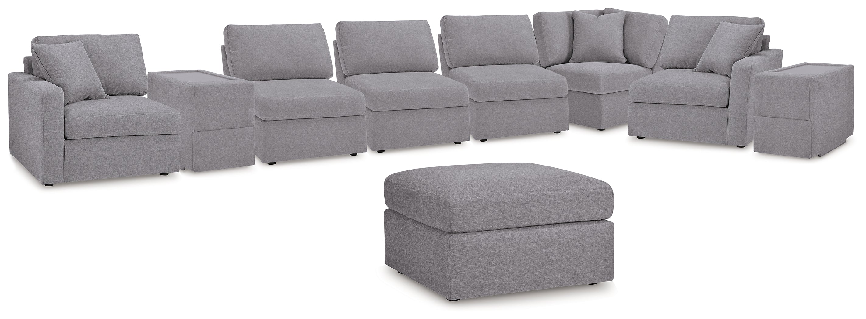 Diamond Furniture - Ashley Furniture - Modmax 8-Piece Sectional and Ottoman - 8-Piece Sectional and Ottoman / Granite - 92104U3