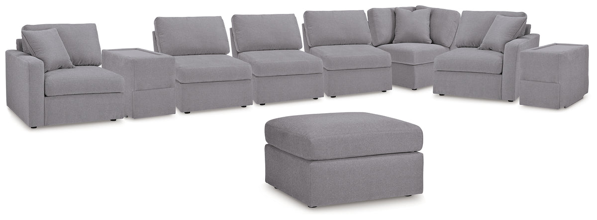Diamond Furniture - Ashley Furniture - Modmax 8-Piece Sectional and Ottoman - 8-Piece Sectional and Ottoman / Granite - 92104U3