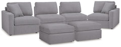 Diamond Furniture - Ashley Furniture - Modmax 4-Piece Sectional and 2 Ottomans - 4-Piece Sectional and 2 Ottomans - 92104U1