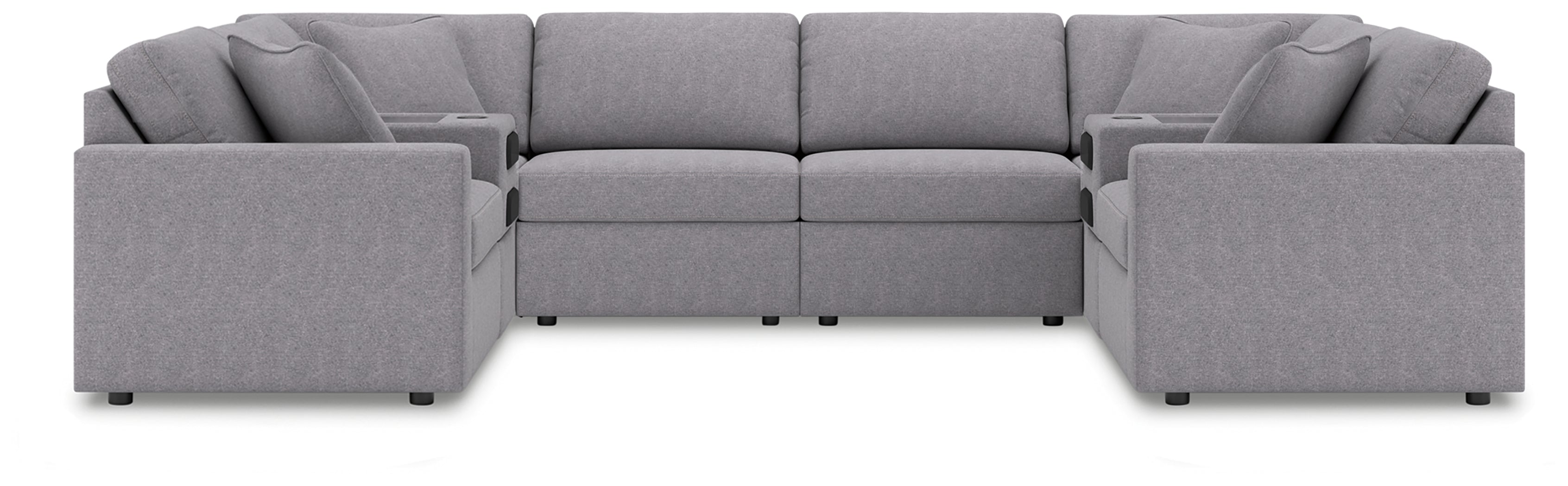 Diamond Furniture - Ashley Furniture - Modmax 8-Piece Sectional - 8-Piece Sectional / Granite - 92104S72