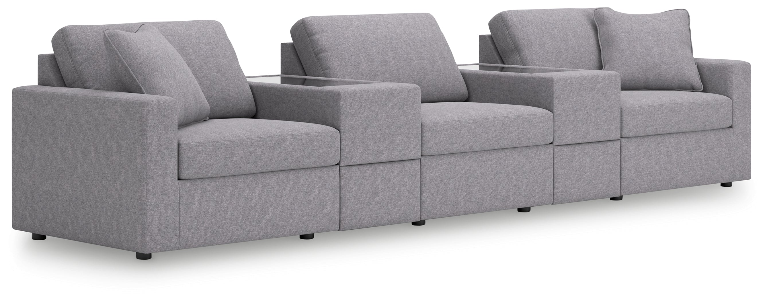Diamond Furniture - Ashley Furniture - Modmax 5-Piece Sectional - RAF 5-Piece Sectional / Granite - 92104S9