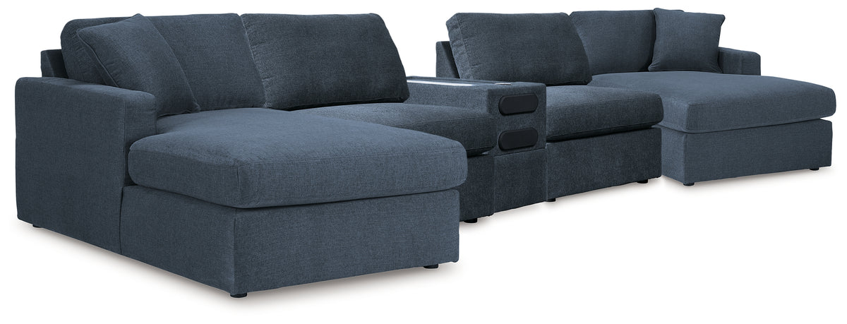 Diamond Furniture - Ashley Furniture - Modmax 5 Piece Sectional with Audio Console - RAF 5 Piece Sectional with Audio Console - 92121S70