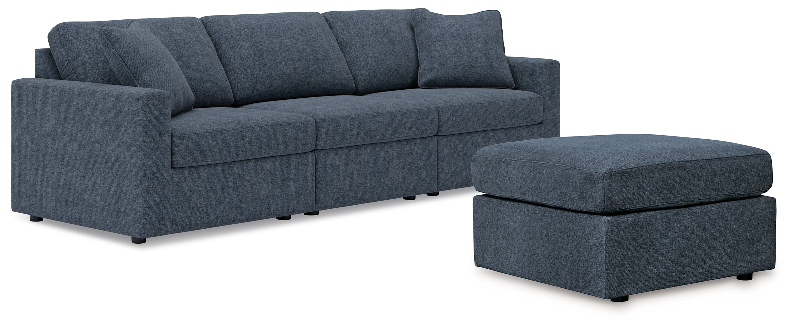 Diamond Furniture - Ashley Furniture - Modmax 3-Piece Sectional and Ottoman - 3-Piece Sectional and Ottoman / Ink - 92121U4