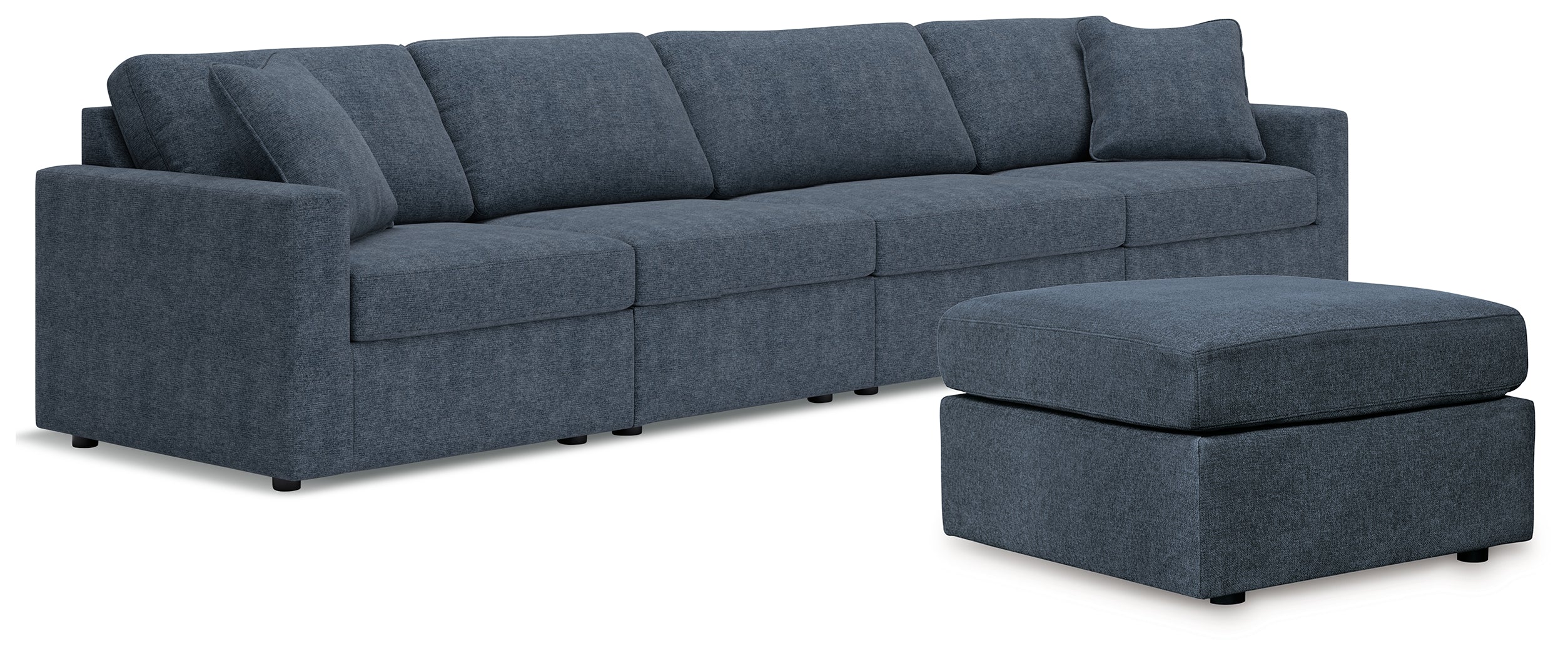 Diamond Furniture - Ashley Furniture - Modmax 4-Piece Sectional and Ottoman - 4-Piece Sectional and Ottoman / Ink - 92121U2