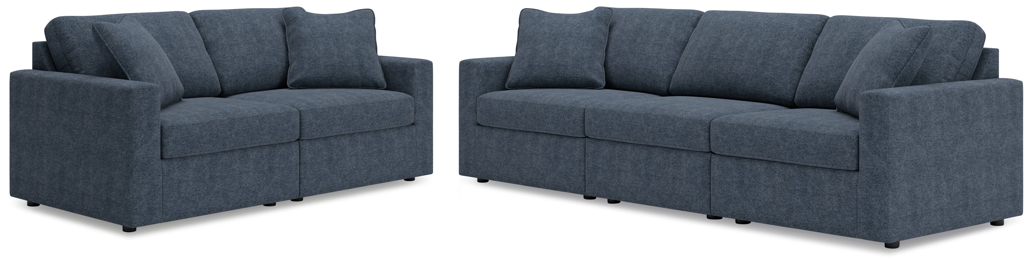 Diamond Furniture - Ashley Furniture - Modmax 3-Piece Sectional Sofa and 2-Piece Sectional Loveseat - 3-Piece Sectional Sofa and 2-Piece Sectional Loveseat / Ink - 92121U20