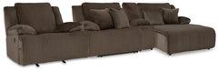 Diamond Furniture - Ashley Furniture - Top Tier 3-Piece Sectional and Recliner - 3-Piece Sectional and Recliner / Chocolate - 92705U1
