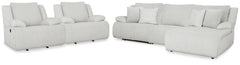 Diamond Furniture - Ashley Furniture - Top Tier 3-Piece Reclining Sectional and 2 Recliners - 3-Piece Reclining Sectional and 2 Recliners / Alloy - 92706U1