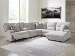 Diamond Furniture - Ashley Furniture - Acklen Place Sectional - 2-Piece Power Reclining Sectional / Navy - 93607S16