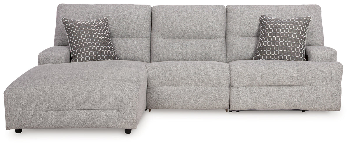 Diamond Furniture - Ashley Furniture - Acklen Place 3-Piece Power Reclining Sectional - 3-Piece Power Reclining Sectional / Pewter - 93605S7