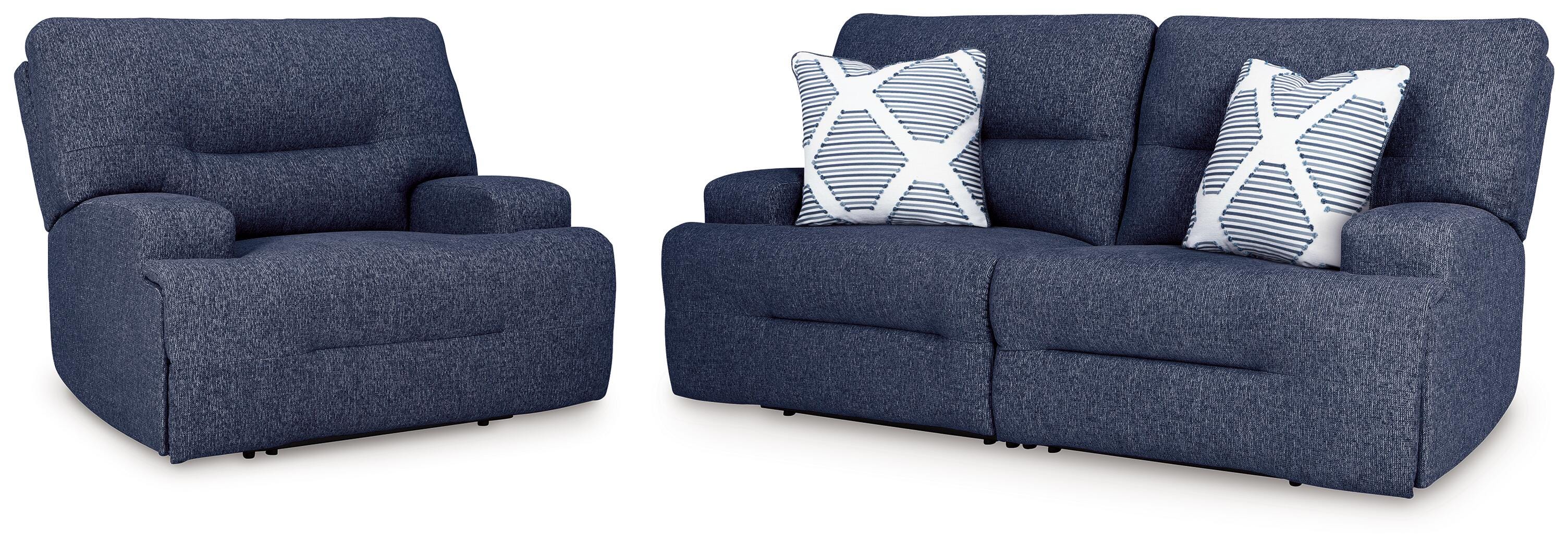 Diamond Furniture - Ashley Furniture - Acklen Place 2-Piece Sectional and Oversized Recliner - 2-Piece Sectional and Oversized Recliner - 93607U1