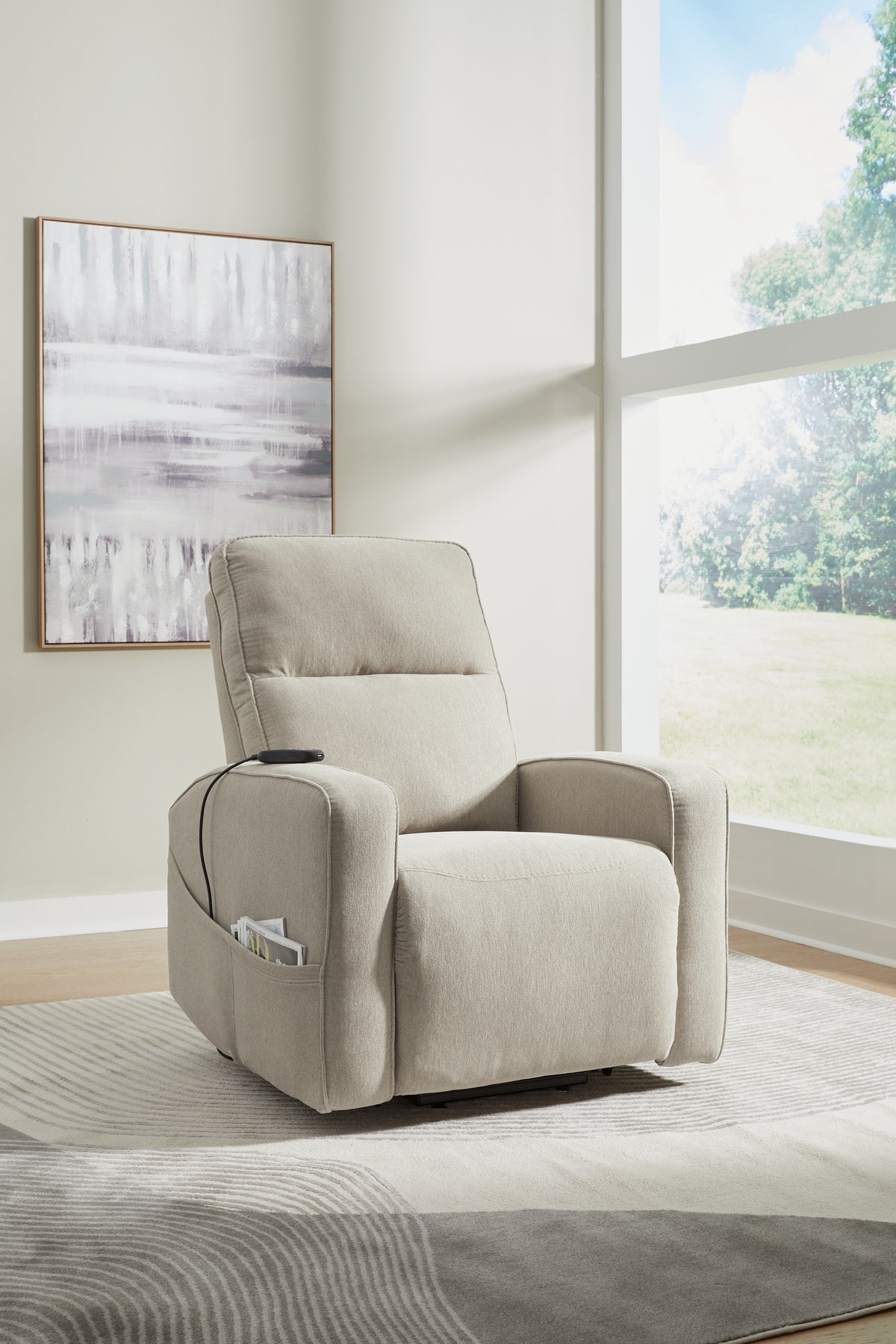 Diamond Furniture - Ashley Furniture - Starganza Power Lift Recliner - Power Lift Recliner / Smoke - 9370512