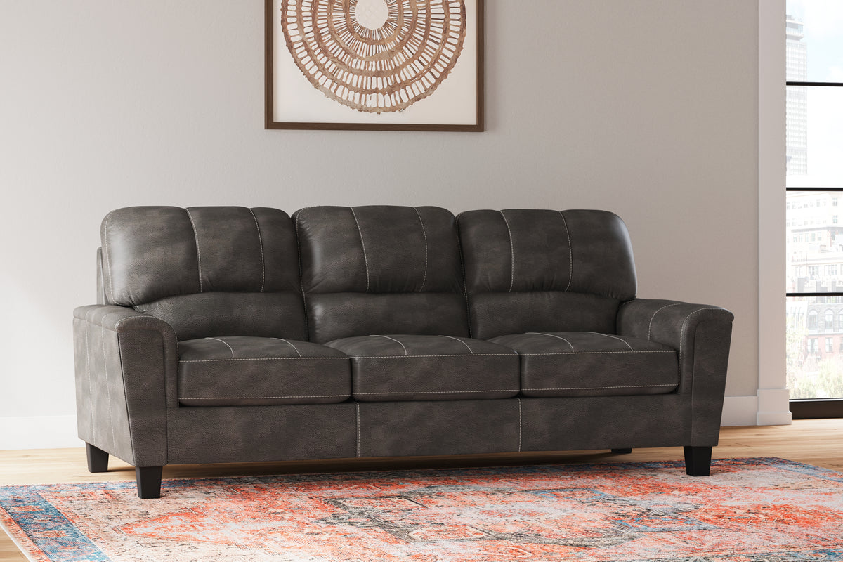 Diamond Furniture - Ashley Furniture - Navi Sofa - Sofa / Smoke - 9400238