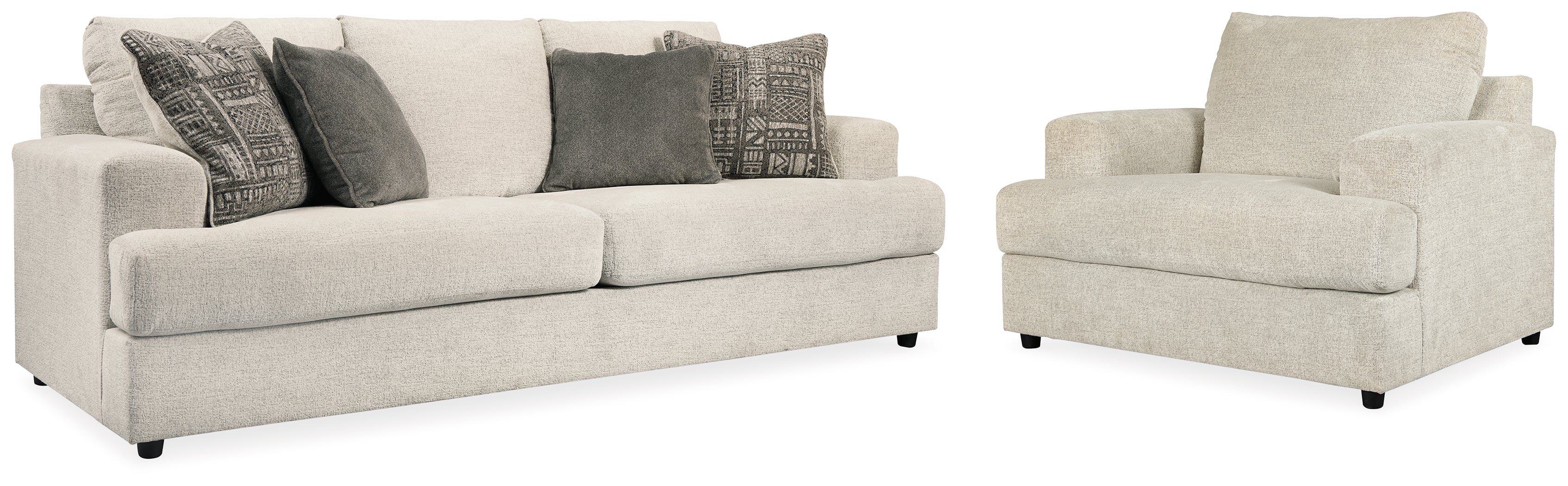 Diamond Furniture - Ashley Furniture - Soletren Sofa and Oversized Chair - Sofa and Oversized Chair - 95104U8