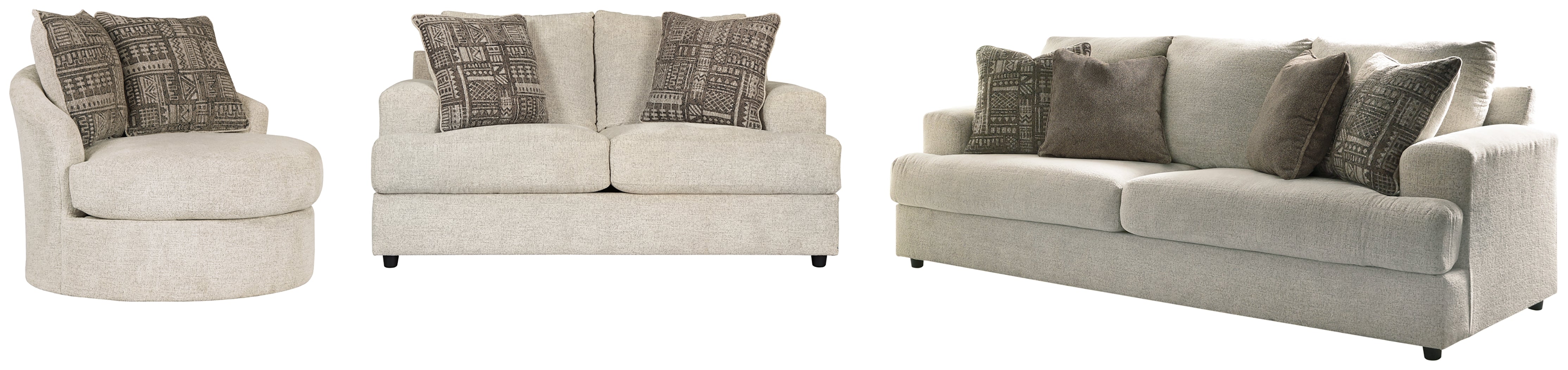 Diamond Furniture - Ashley Furniture - Soletren Sofa - Sofa, Loveseat and Accent Chair / Stone - 95104U10