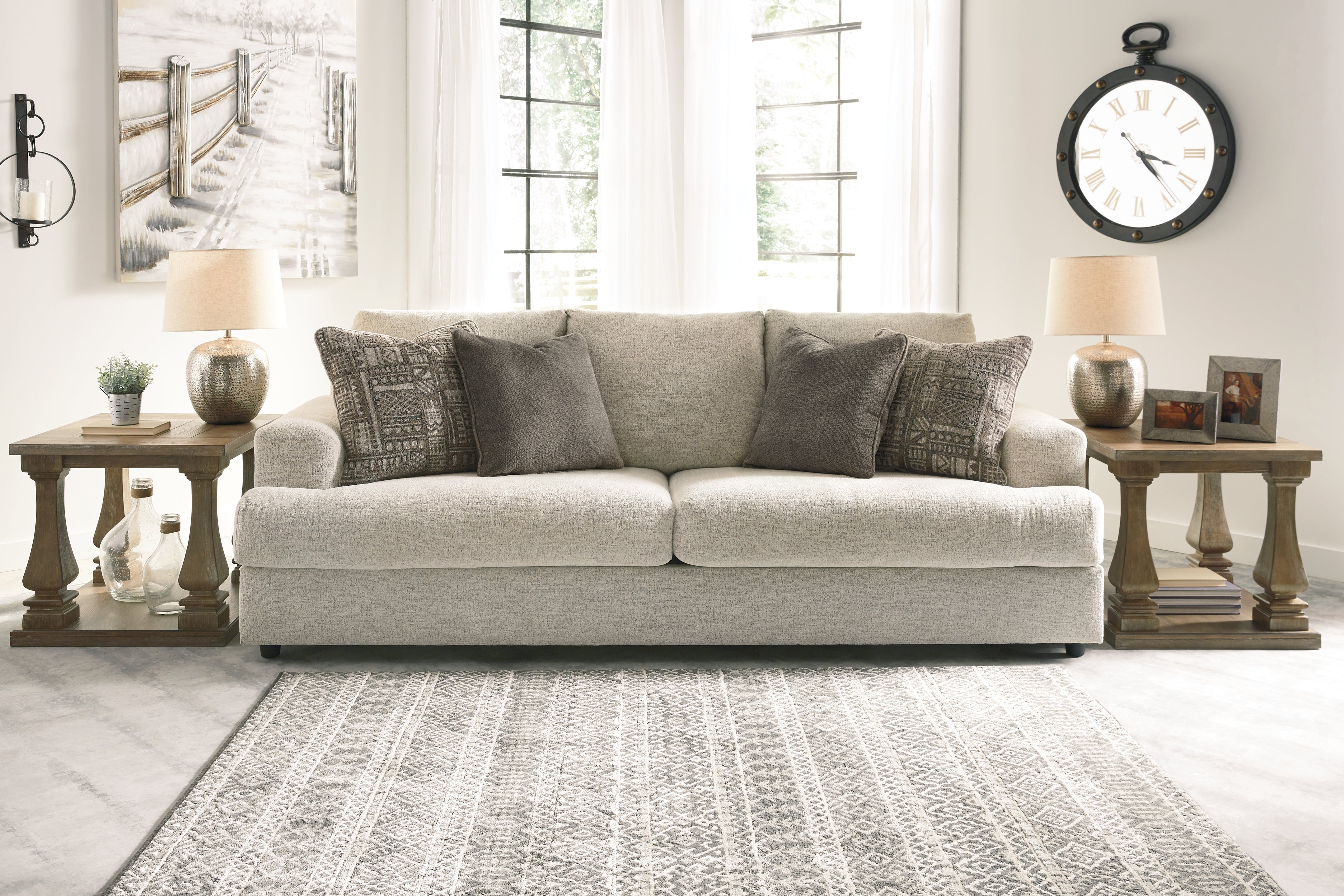 Diamond Furniture - Ashley Furniture - Soletren Sofa - Sofa / Stone - 9510438