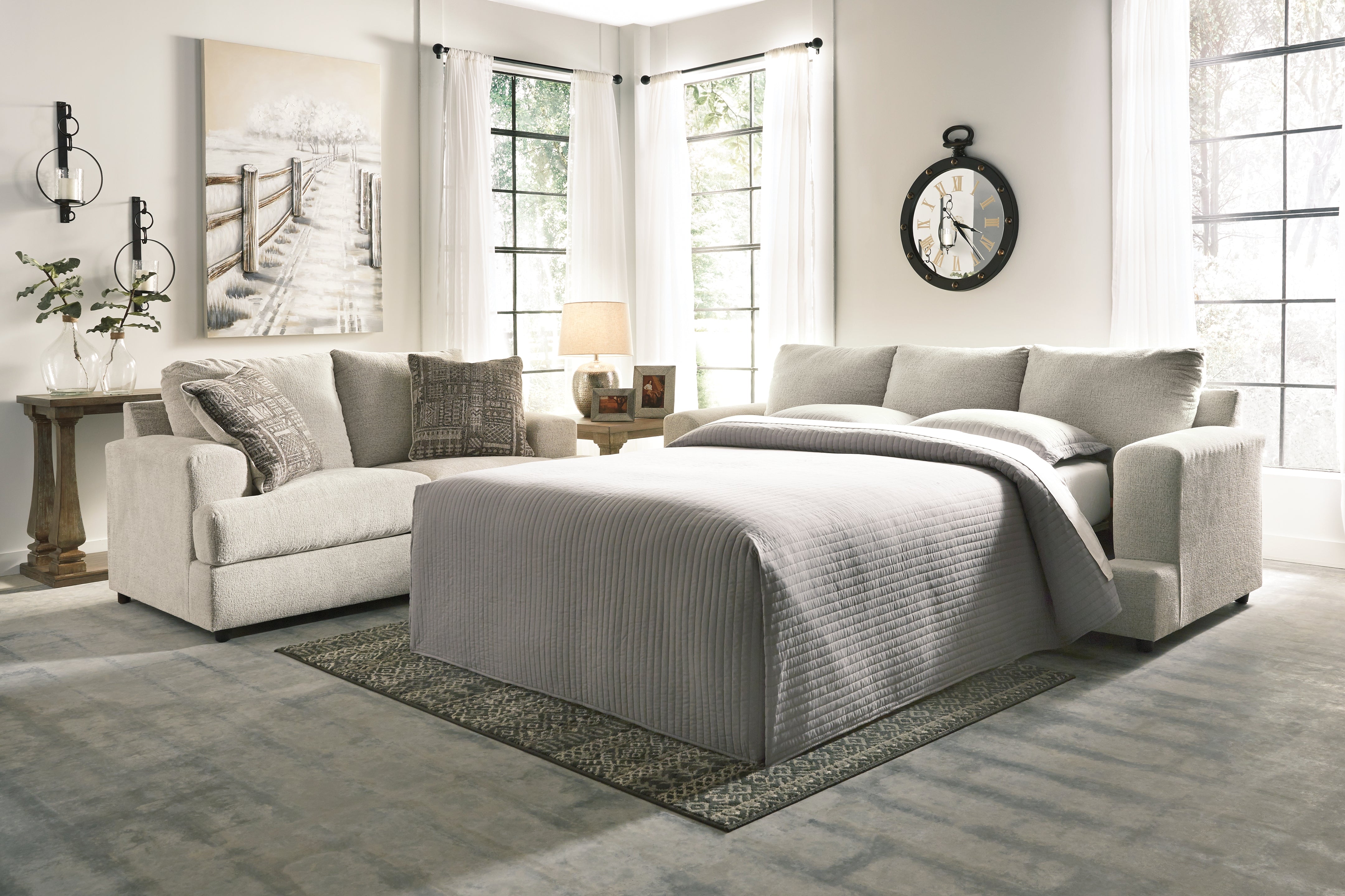 Soletren Queen Sofa Sleeper and Loveseat