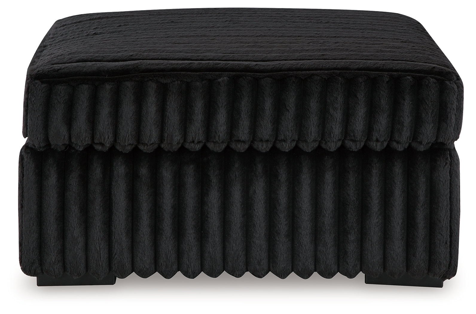 Midnight-Madness 3-Piece Sectional and Oversized Ottoman