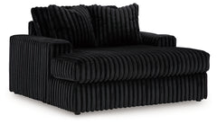 Midnight-Madness Oversized Chaise and Oversized Accent Ottoman