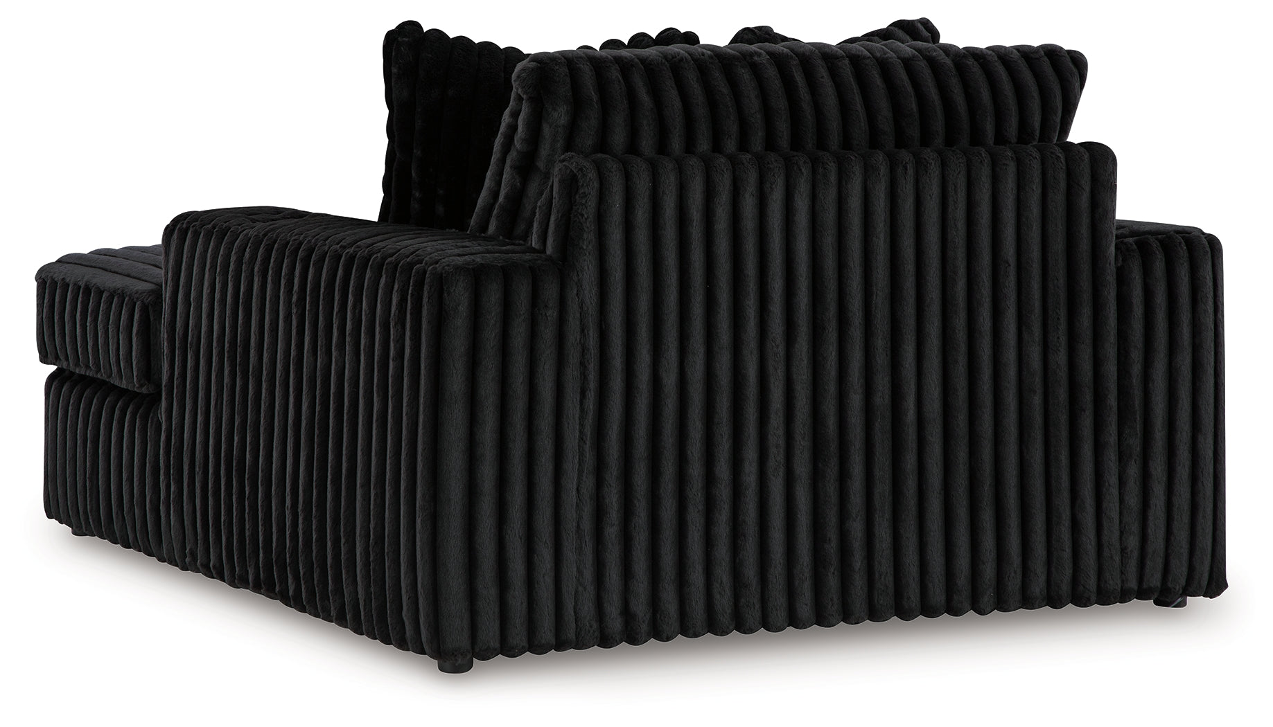 Midnight-Madness 3-Piece Sectional, Chaise and Oversized Accent Ottoman