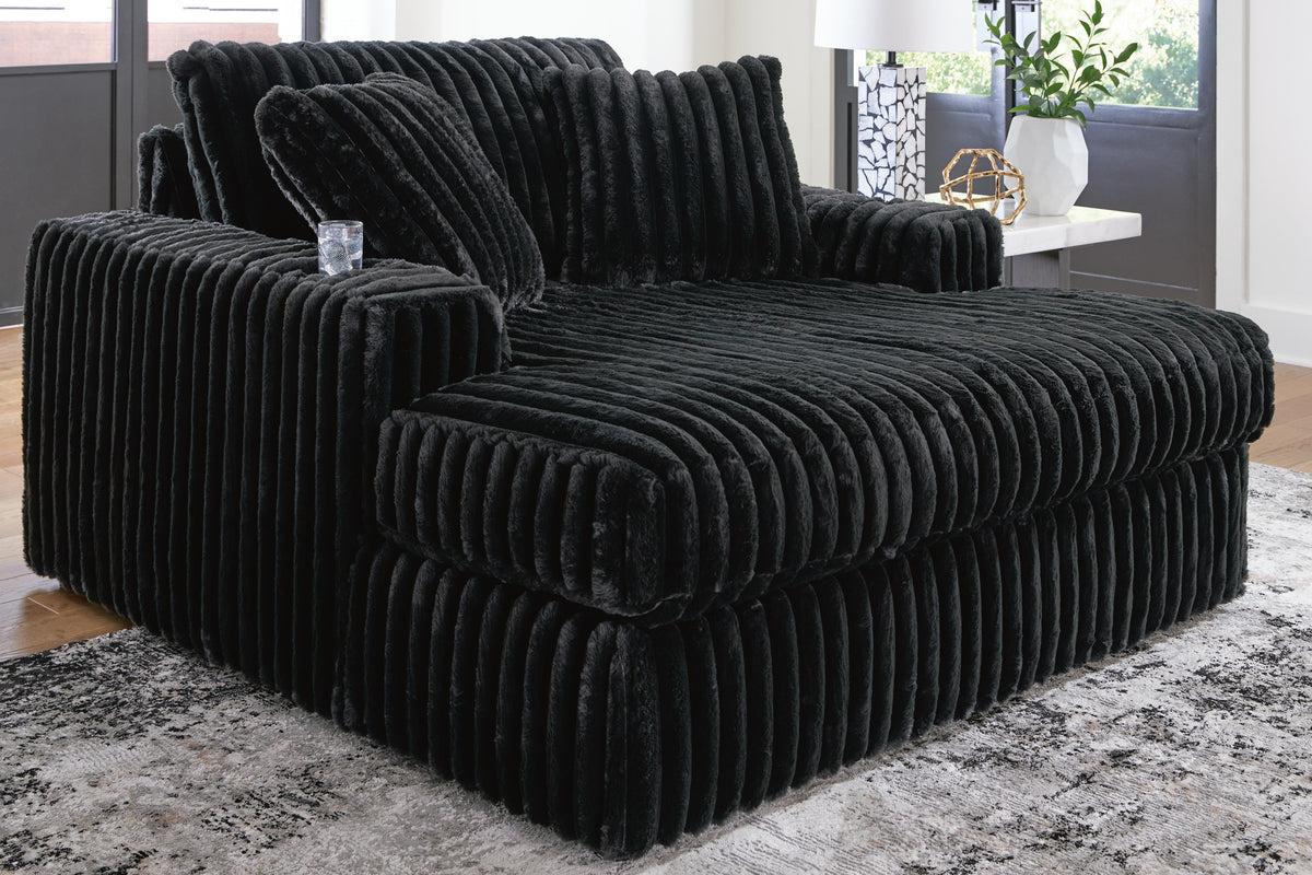 Diamond Furniture - Ashley Furniture - Midnight-Madness Oversized Chaise - Oversized Chaise - 9810315