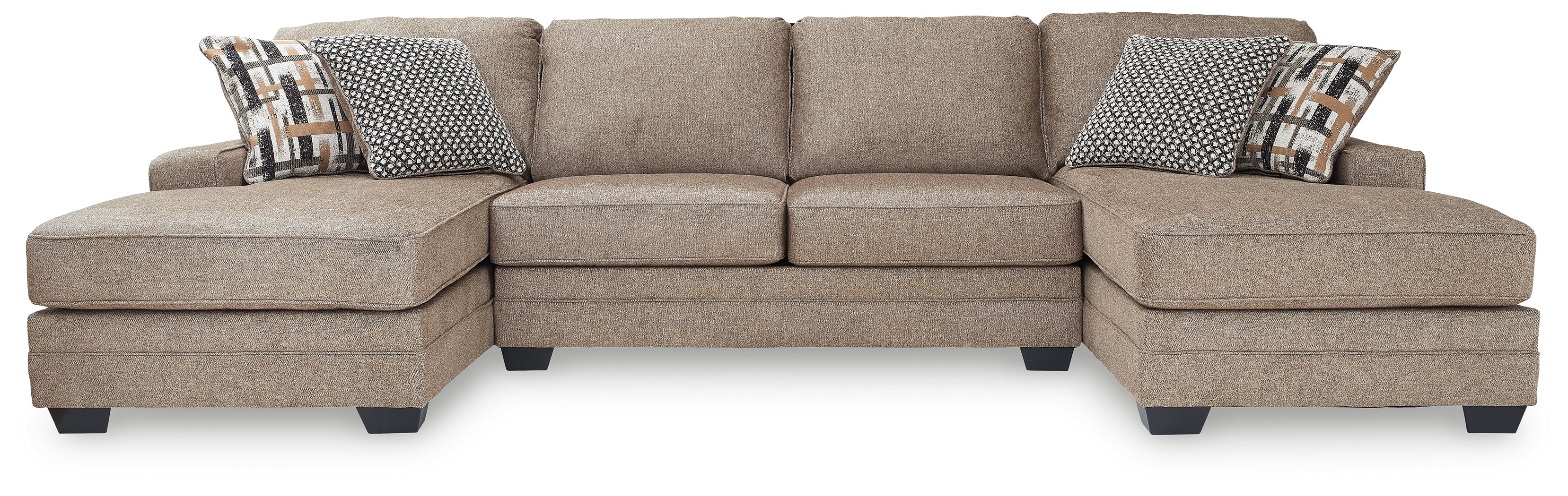 Diamond Furniture - Ashley Furniture - Cannonbrook Sectional - LAF 3-Piece Sectional with Chaise / Nutmeg - 98201S2