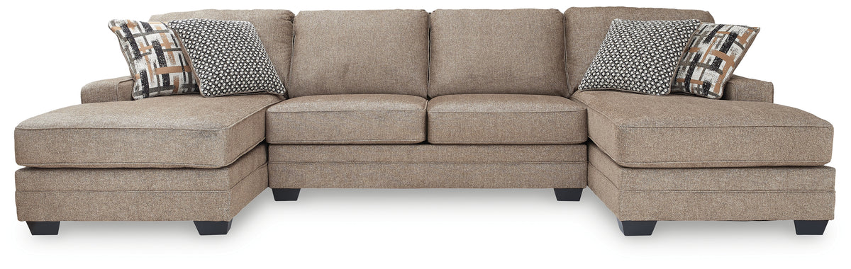 Diamond Furniture - Ashley Furniture - Cannonbrook Sectional - LAF 3-Piece Sectional with Chaise / Nutmeg - 98201S2