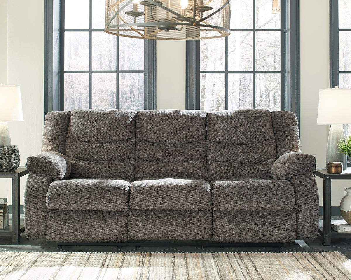 Diamond Furniture - Ashley Furniture - Tulen Living Room - Reclining Loveseat / Gray - 9860686