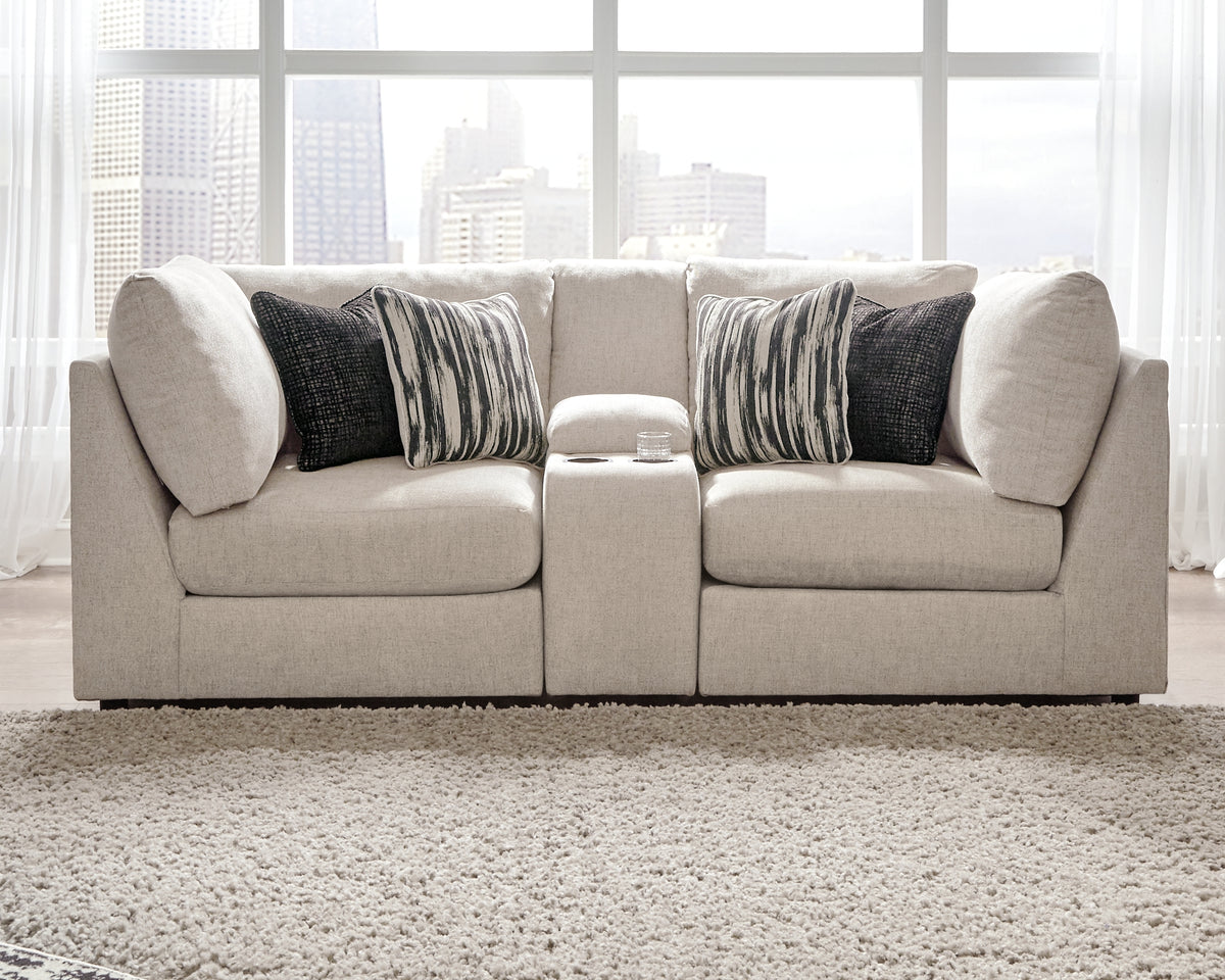 Diamond Furniture - Ashley Furniture - Kellway 3-Piece Sectional Loveseat - 3-Piece Sectional Loveseat / Bisque - 98707S8