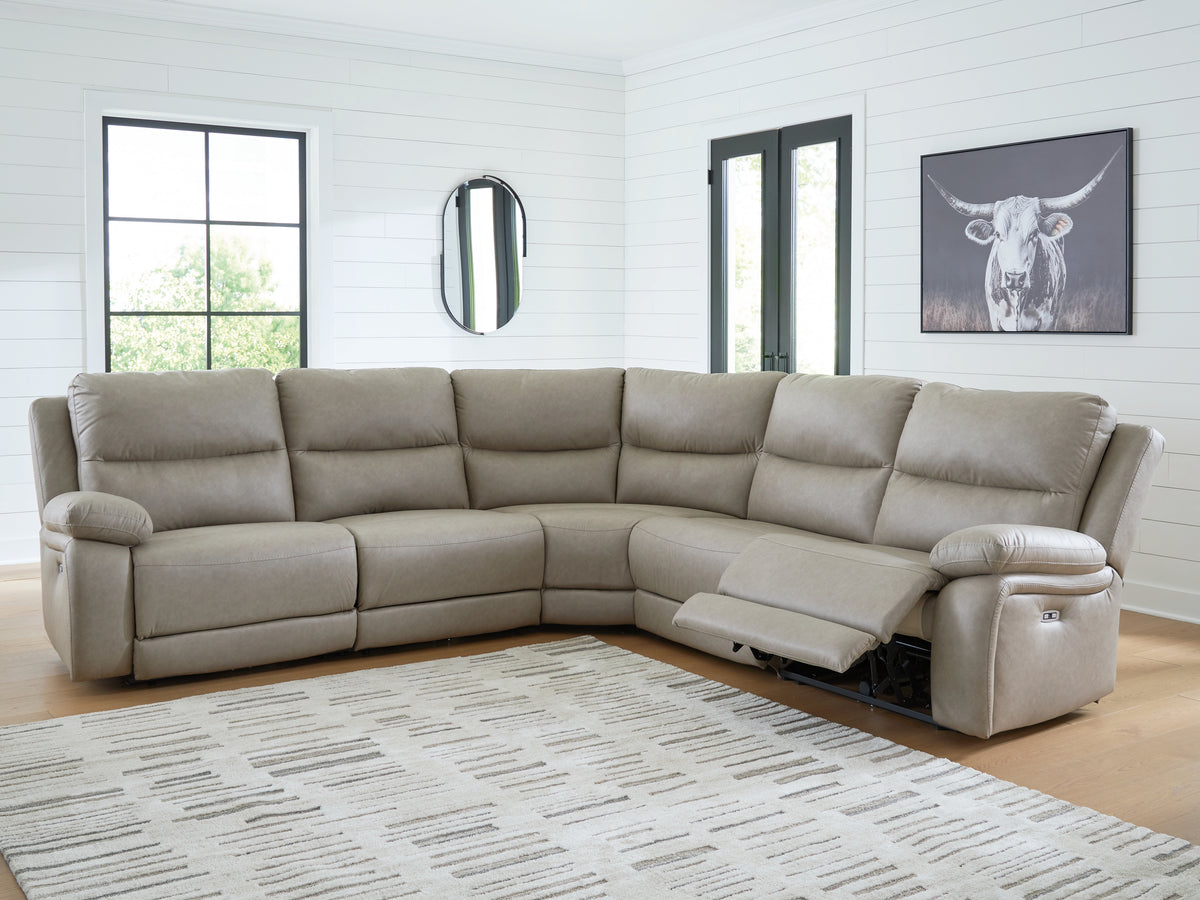 Diamond Furniture - Ashley Furniture - Narwhal Place Sectional - 2-Piece Reclining Loveseat / Pebble - PC99201S21