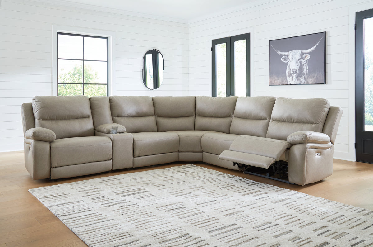 Diamond Furniture - Ashley Furniture - Narwhal Place 6-Piece Power Reclining Sectional - 6-Piece Power Reclining Sectional - PC99201S10