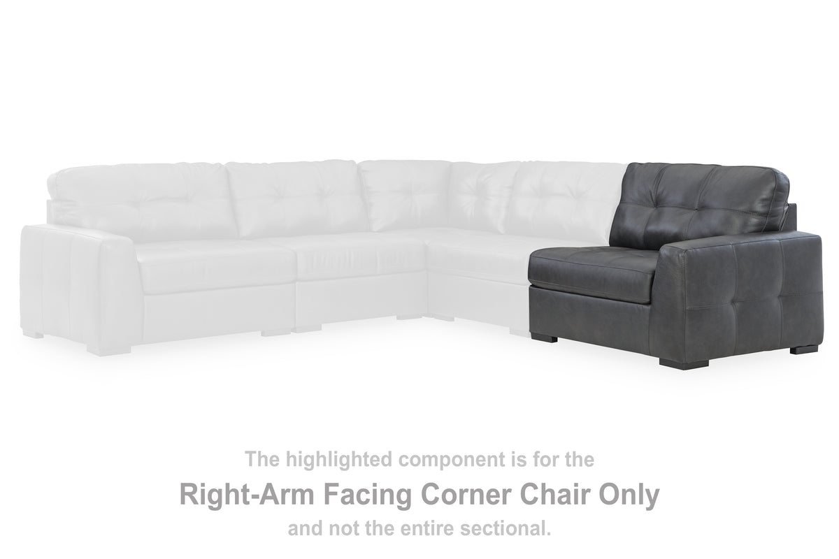 Diamond Furniture - Ashley Furniture - Brindley Pier Sectional - RAF 5-Piece Sectional / Fog - 99503S3