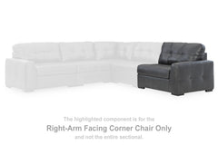 Diamond Furniture - Ashley Furniture - Brindley Pier Sectional - RAF 5-Piece Sectional / Fog - 99503S3
