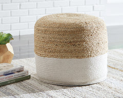 Diamond Furniture - Ashley Furniture - Sweed Valley Pouf - Pouf / Natural/Black - A1000422