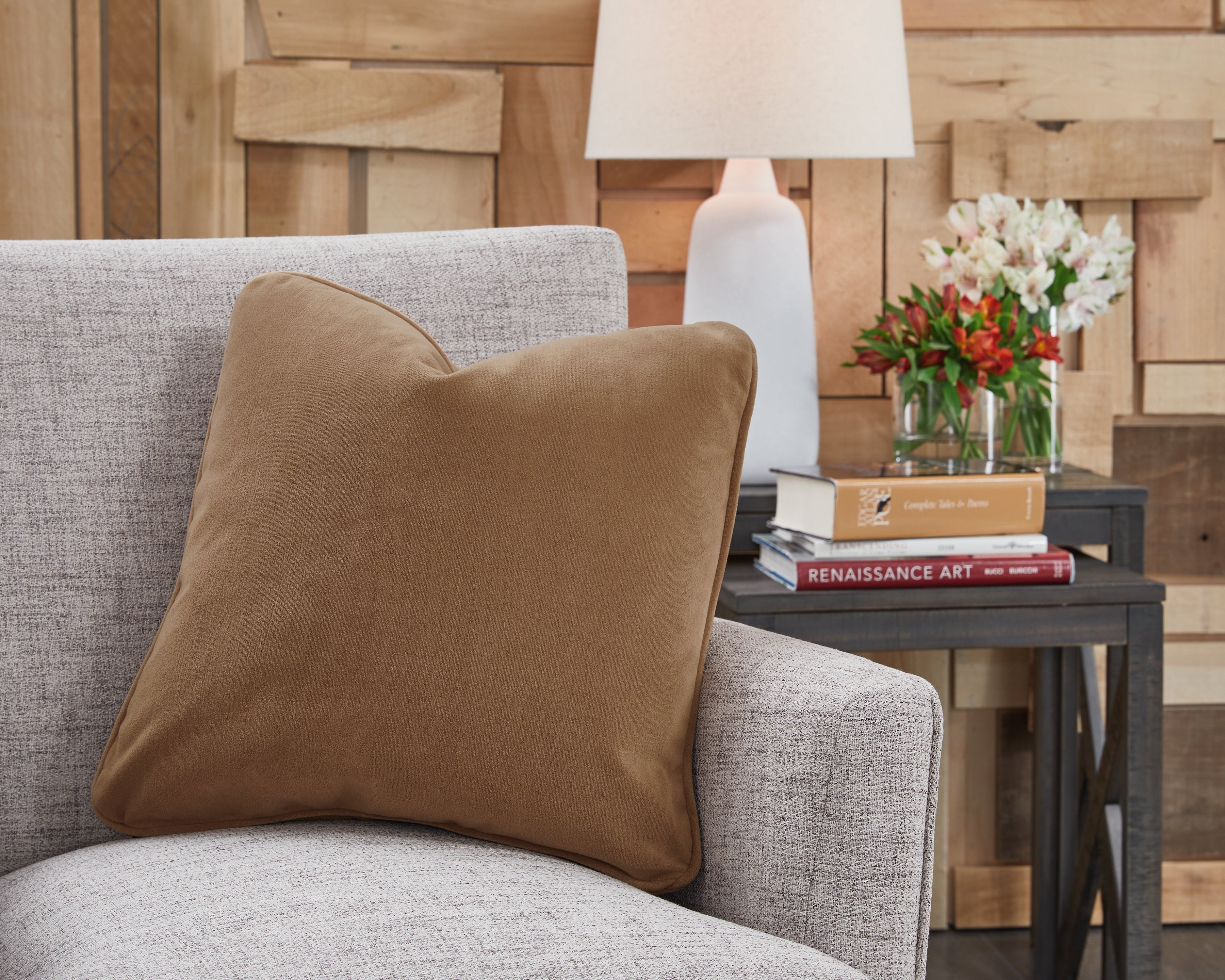 Diamond Furniture - Ashley Furniture - Caygan Pillows - Pillow (4/CS) / Honey - A1000917